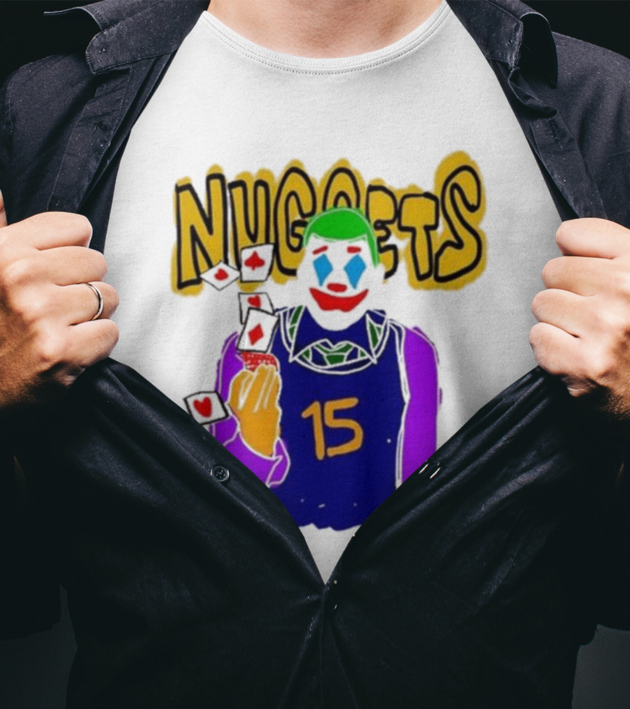 Nuggets Clown 15 Nikola Jokic Joker Basketball NBA T-Shirt