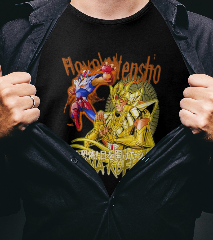Phoenix Ikki Tenma Kofuku Action Scene Hyaku Ren Sho Saint Seiya T-Shirt