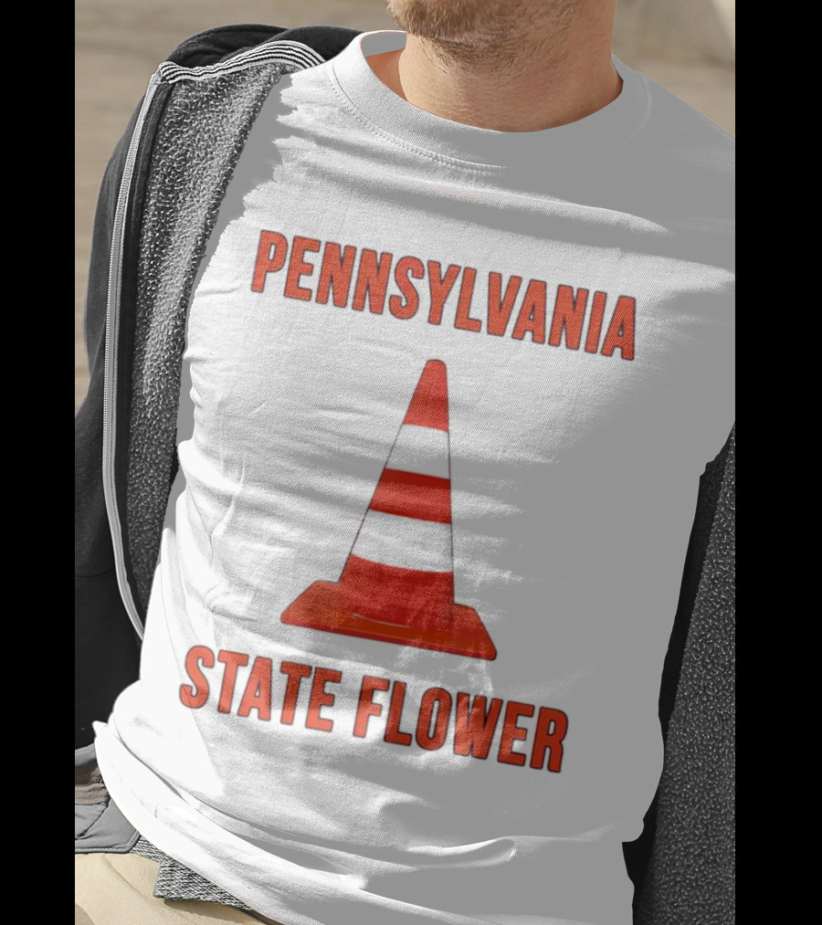 Pennsylvania State Flower Traffic Cone T-Shirt