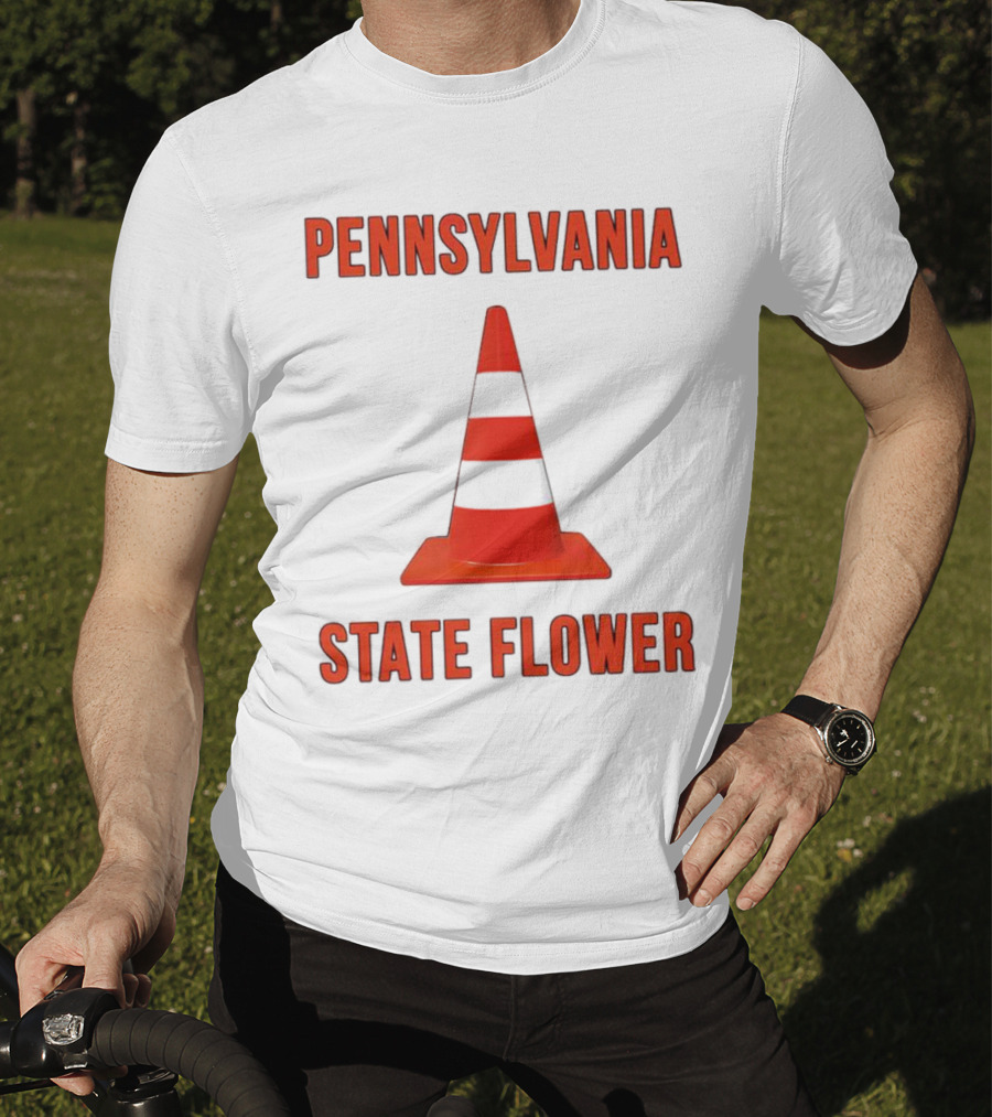 Pennsylvania State Flower Traffic Cone T-Shirt