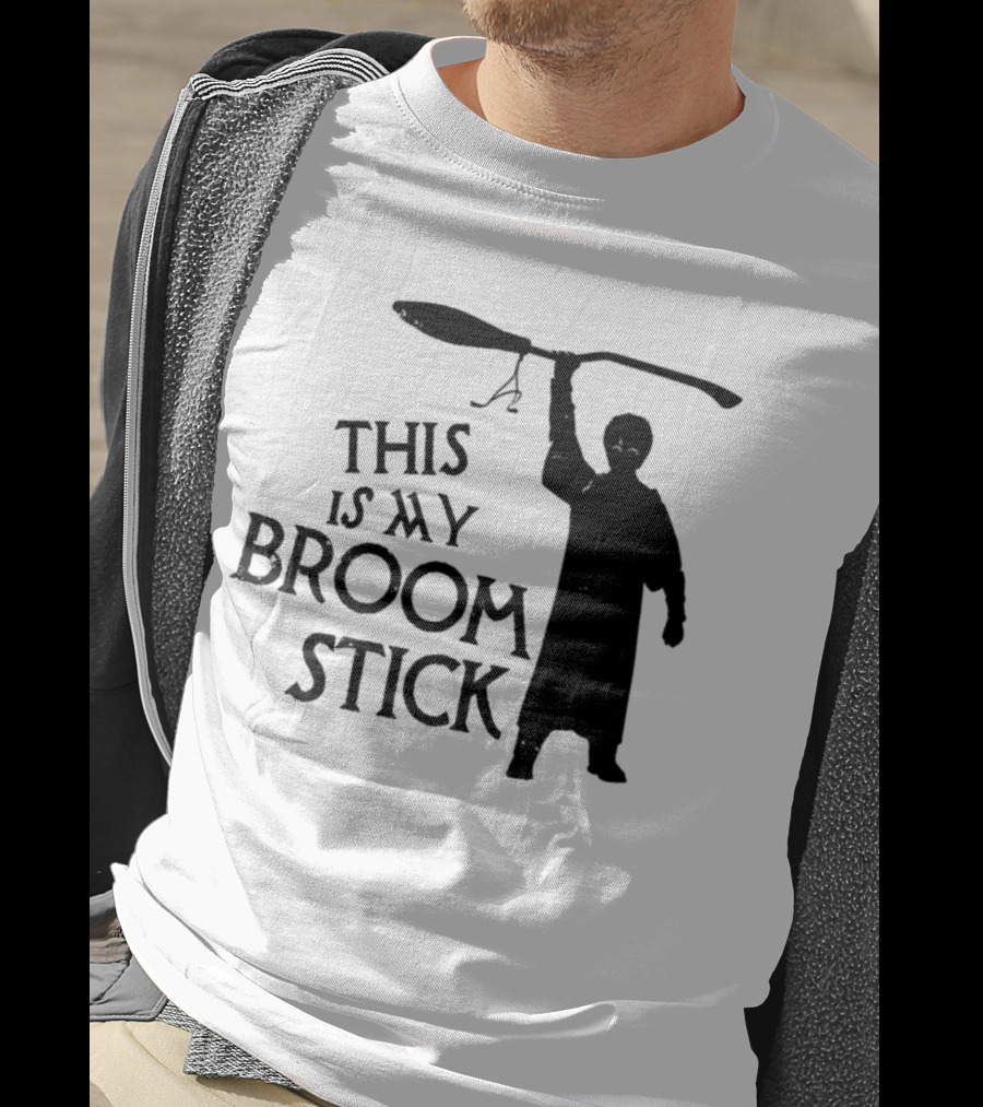 This Is My Broom Stick Silhouette Wizard T-Shirt
