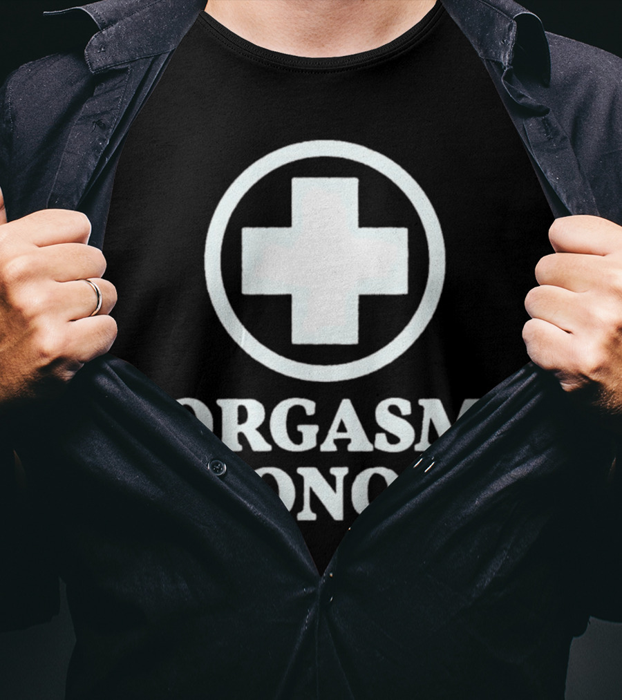 Orgasm Donor White Cross Circle T-Shirt