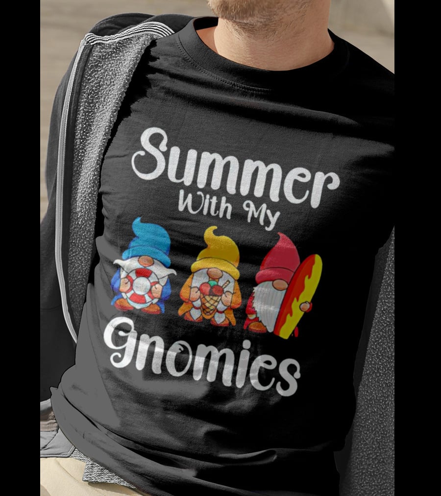 Summer With My Gnomies Beach Fun Adventure T-Shirt