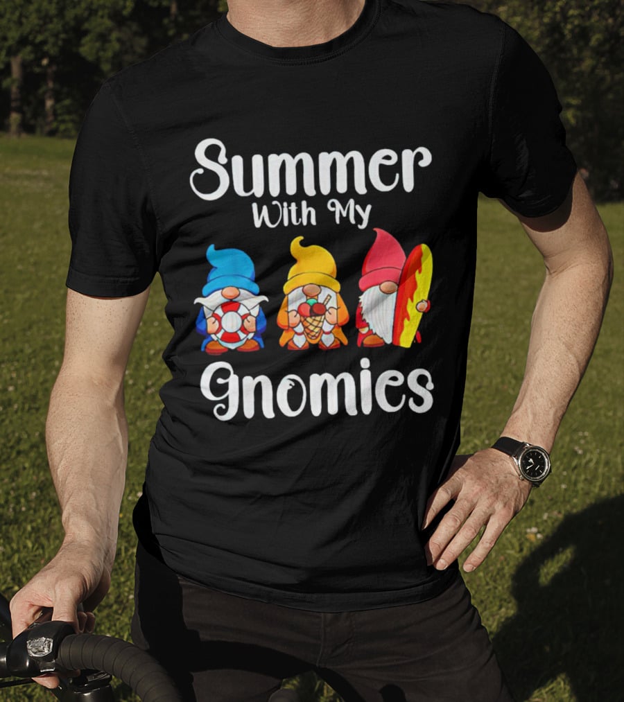 Summer With My Gnomies Beach Fun Adventure T-Shirt
