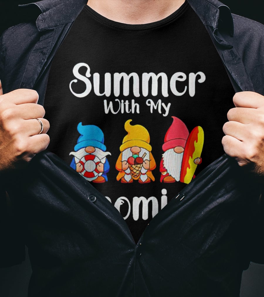 Summer With My Gnomies Beach Fun Adventure T-Shirt