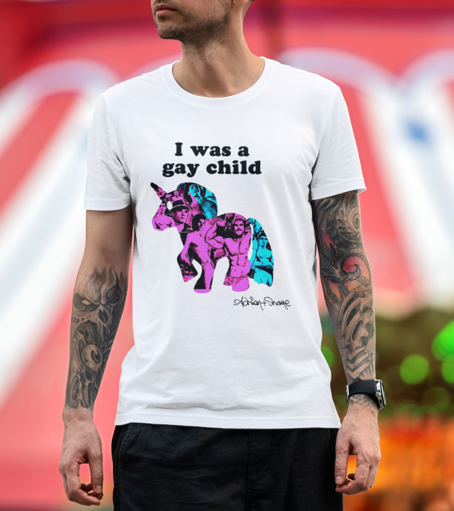 Adrian and Shane I Was a Gay Child Unicorn Collage T-Shirt