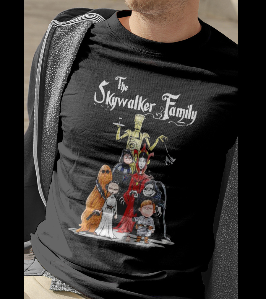 Star Wars Meets Addams Parody Mashup With Skywalker Family Twist T-Shirt