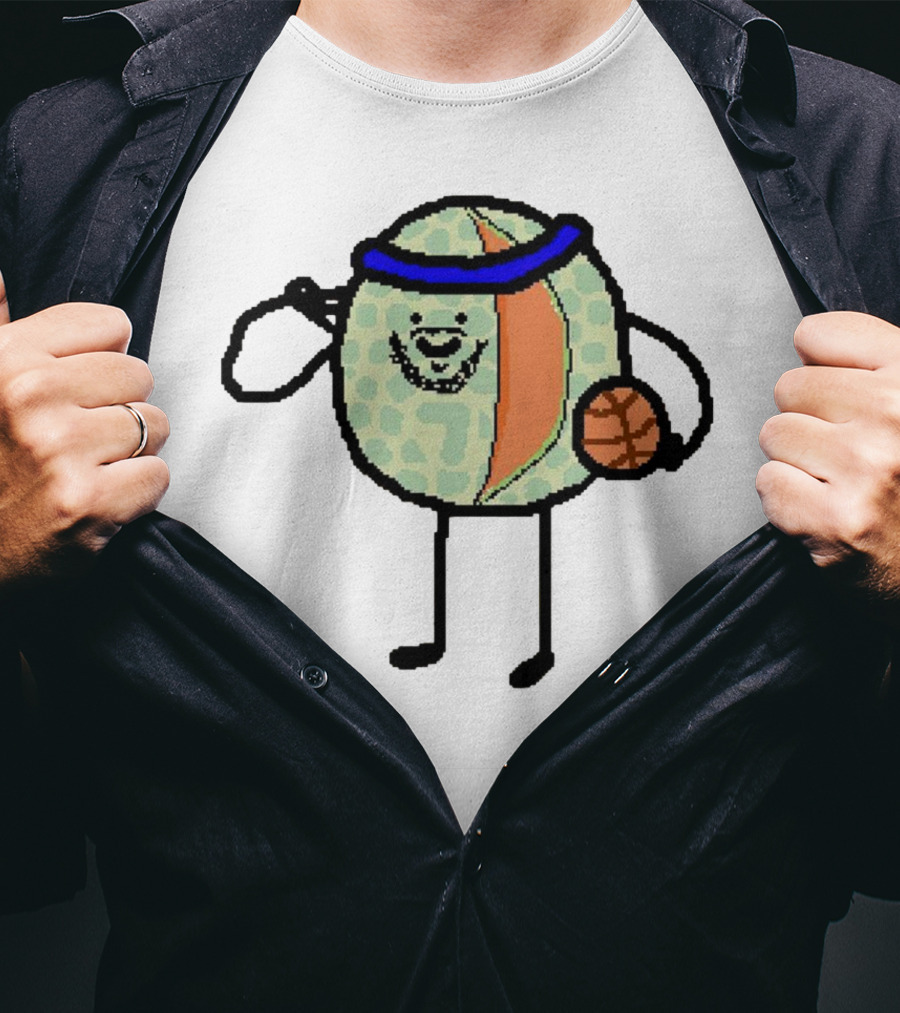 Carmelon Anthony Melon Basketball Figure With Blue Headband And Ball T-Shirt