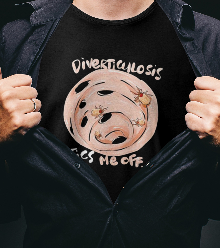 Diverticulosis Ticks Me Off Spiral With Insects T-Shirt