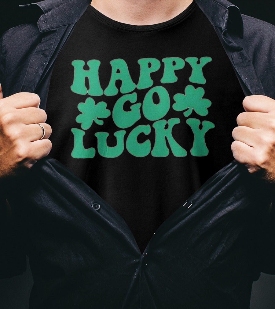 Happy Go Lucky Shamrock St. Patrick’s Day T-Shirt