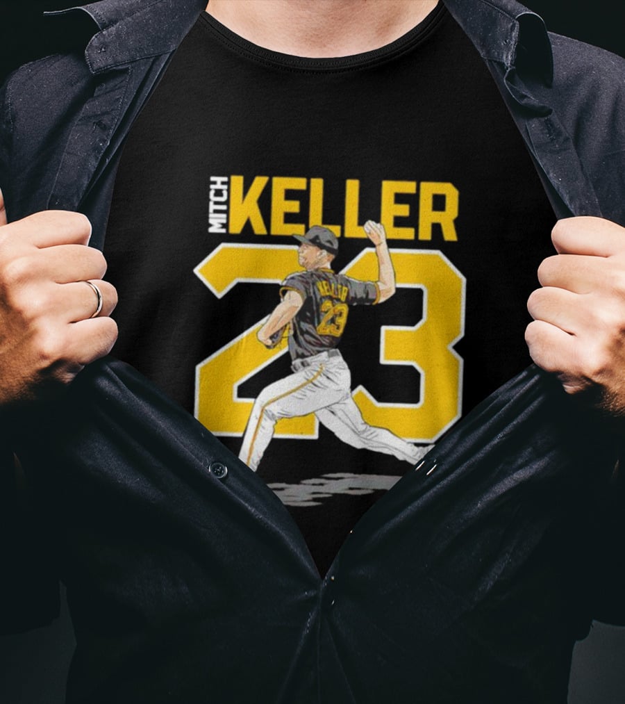 Mitch Keller 23 Pittsburgh Pirates Pitching Action T-Shirt