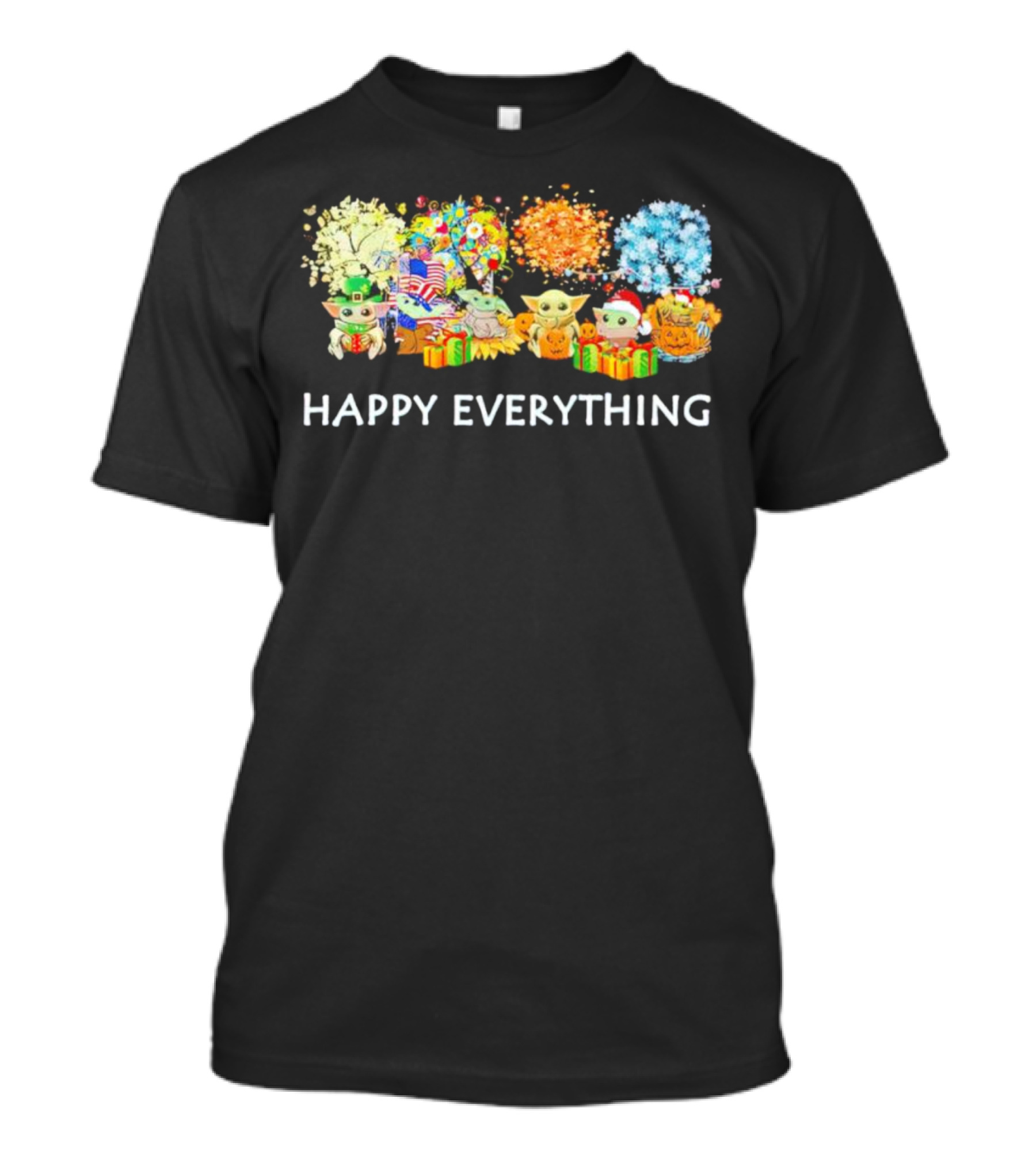 Baby Yoda Happy Everything Holiday T-Shirt