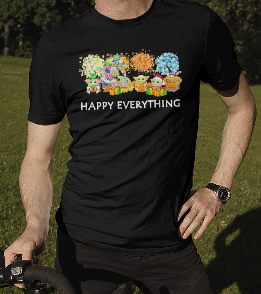 Baby Yoda Happy Everything Holiday T-Shirt