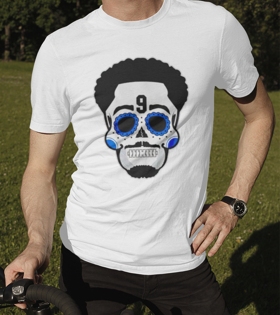 Bryce Young Carolina Panthers 9 Sugar Skull T-Shirt