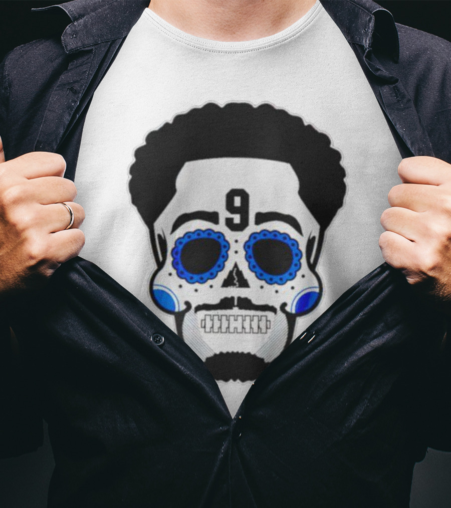 Bryce Young Carolina Panthers 9 Sugar Skull T-Shirt
