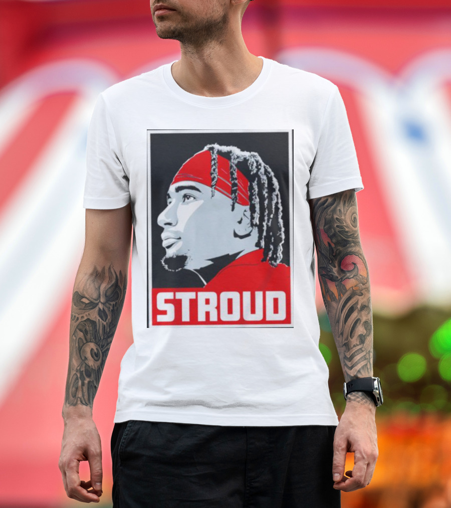 C.J. Stroud Ohio State Buckeyes Portrait Stroud T-Shirt