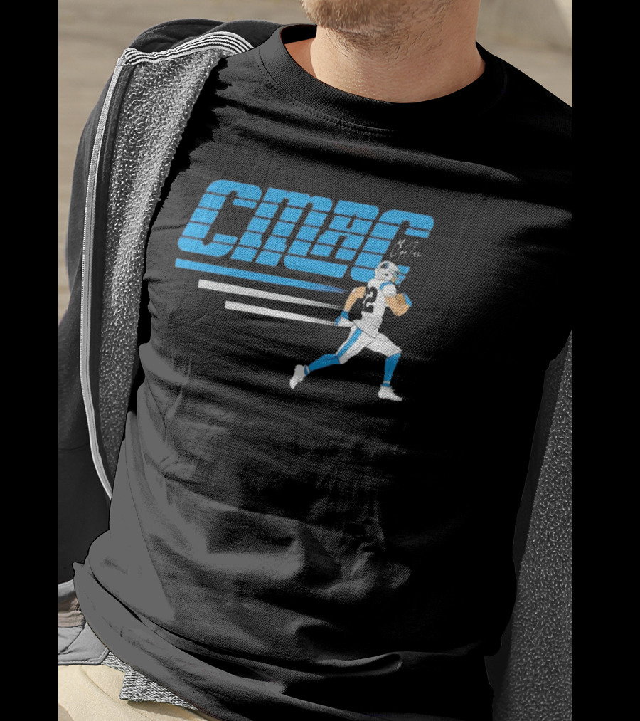 C-Mac Christian McCaffrey Running Carolina Panthers T-Shirt