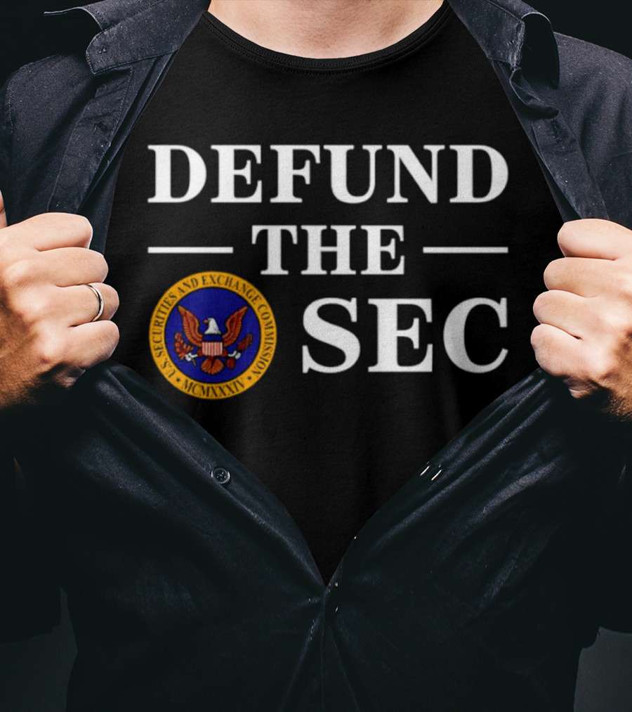 Defund The SEC US Securities And Exchange Commission Emblem T-Shirt