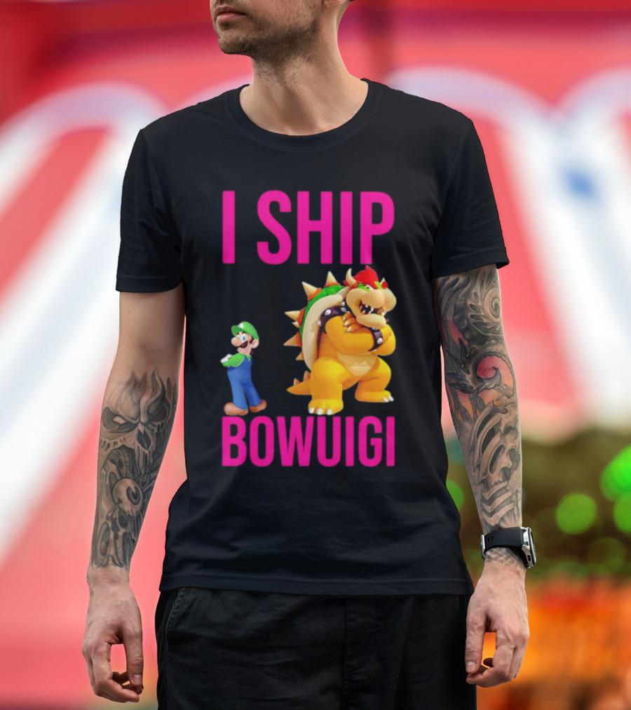 I Ship Bowuigi Super Mario Luigi Bowser T-Shirt