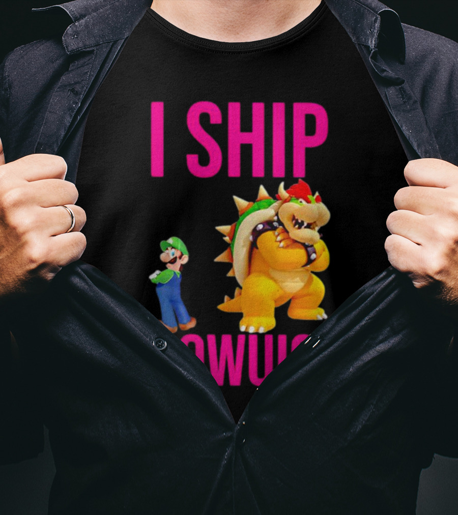 I Ship Bowuigi Super Mario Luigi Bowser T-Shirt