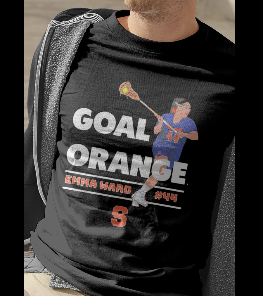 Syracuse Orange Emma Ward #44 Goal Orange Lacrosse T-Shirt