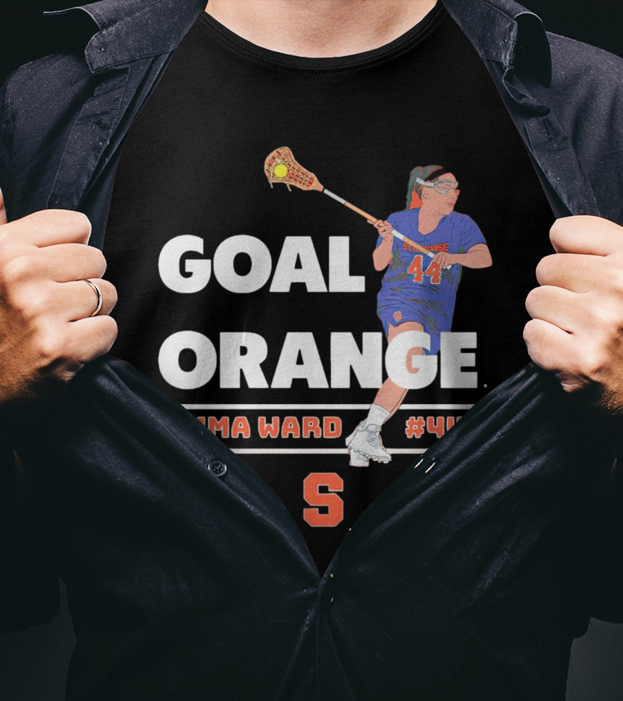 Syracuse Orange Emma Ward #44 Goal Orange Lacrosse T-Shirt