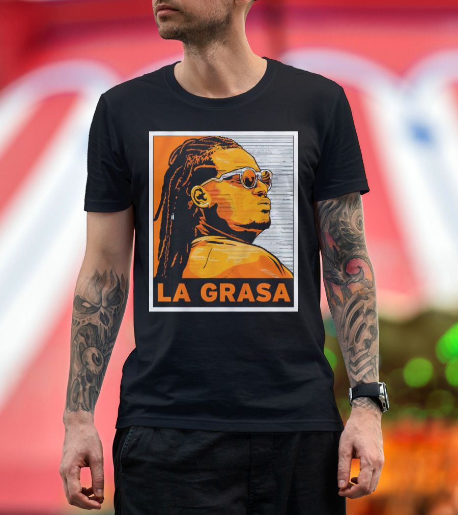 Framber Valdez La Grasa Houston Astros Orange Sunglasses T-Shirt