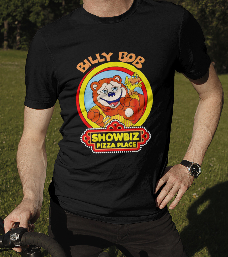 Billy Bob Showbiz Pizza Place Animated Bear And Bird T-Shirt