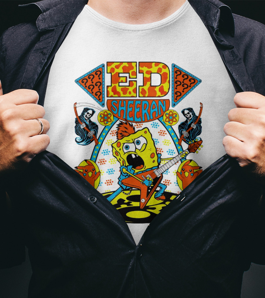 Ed Sheeran Spongebob Rock Band Fusion T-Shirt
