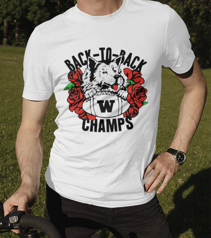 Back To Back Champs Washington Huskies 91 W 92 T-Shirt