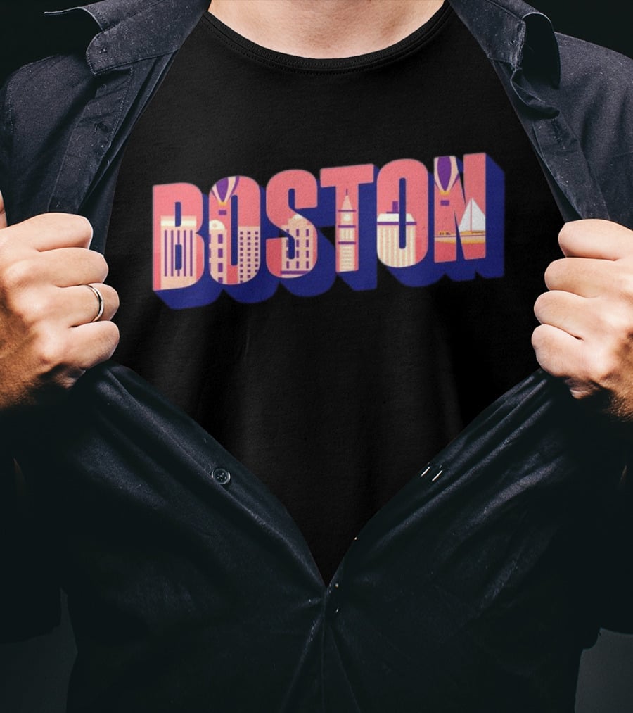 Boston City Landmarks Boston T-Shirt