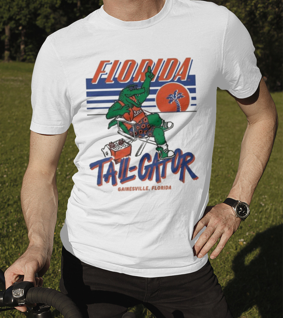 Florida Tail-Gator 1987 Gainesville Retro Style Palm Tree Gator T-Shirt
