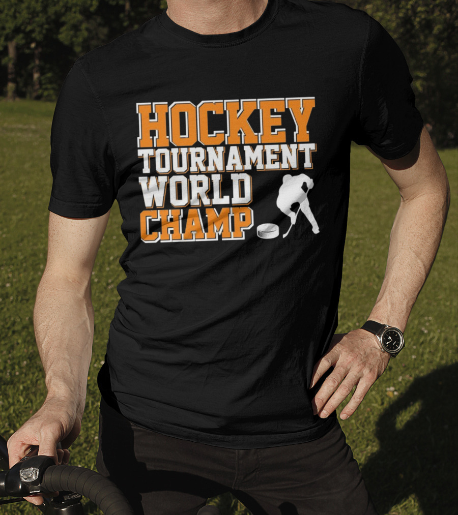 Hockey Tournament World Champ Sunset T-Shirt
