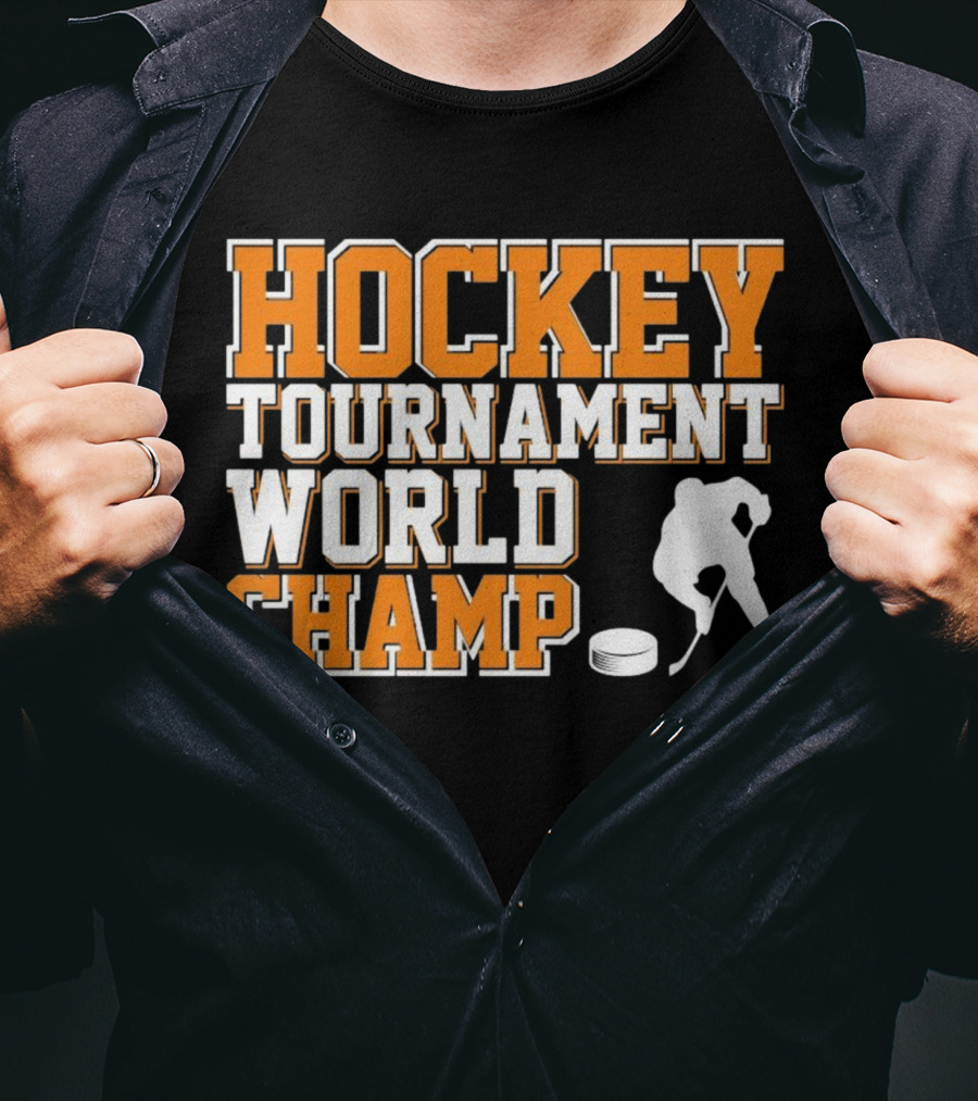Hockey Tournament World Champ Sunset T-Shirt
