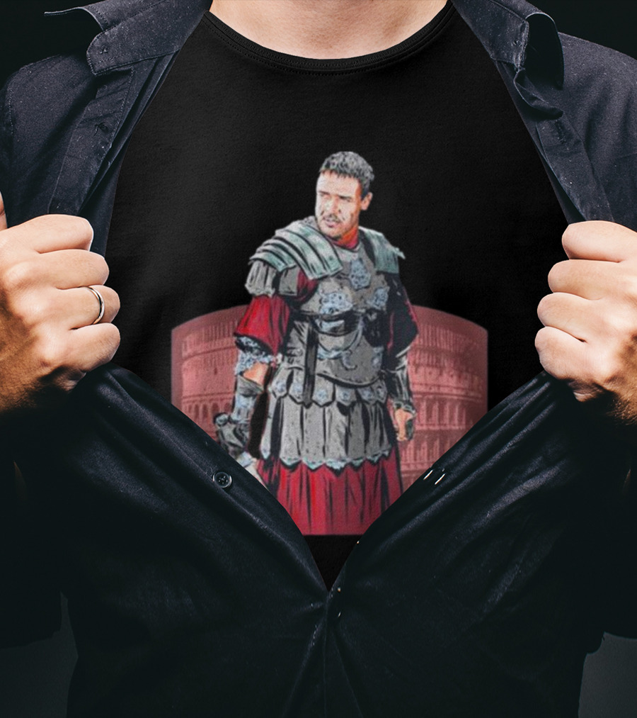Russell Crowe Gladiator Paul Cemmick Colosseum T-Shirt