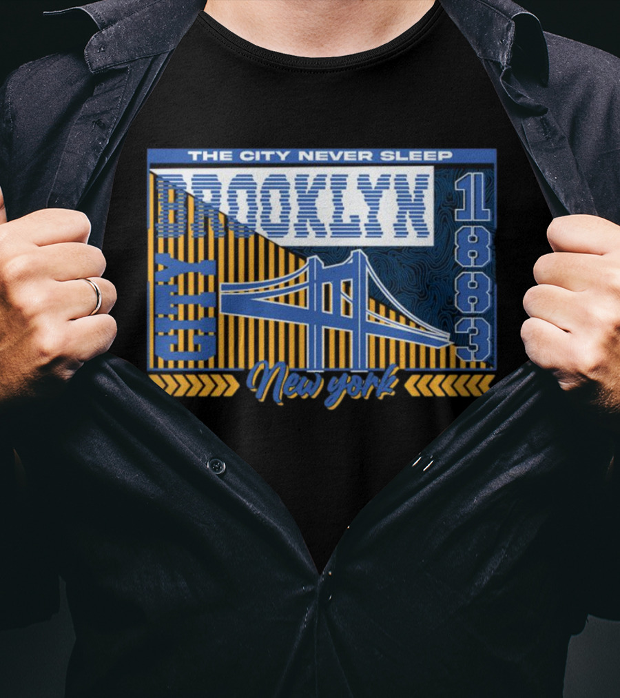 The City Never Sleep Brooklyn New York 1883 Bridge T-Shirt