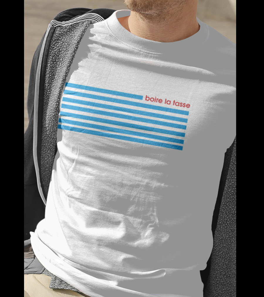 Boire La Tasse Striped Minimalist T-Shirt