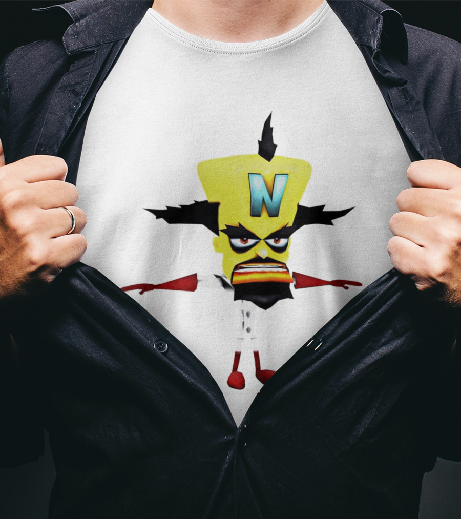 Doctor Neo Cortex Crash Bandicoot Character Villain Gaming T-Shirt
