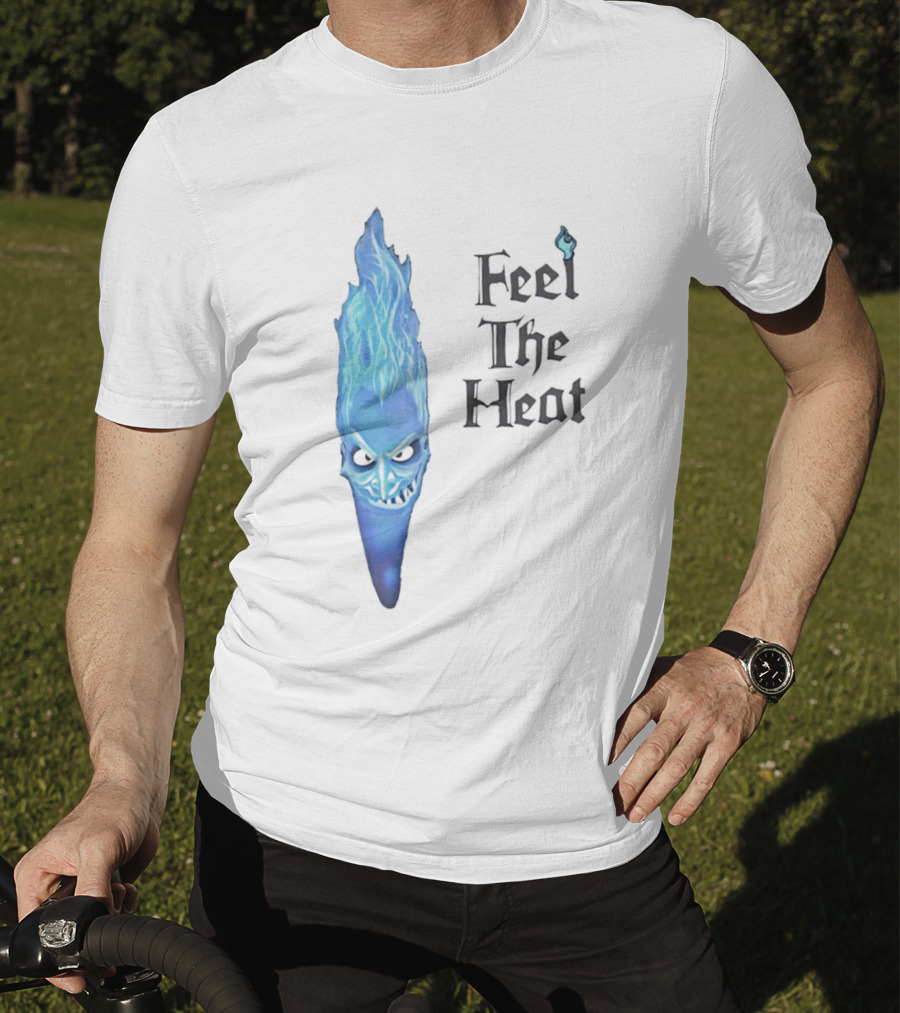 Hades Feel The Heat Blue Flame Head T-Shirt