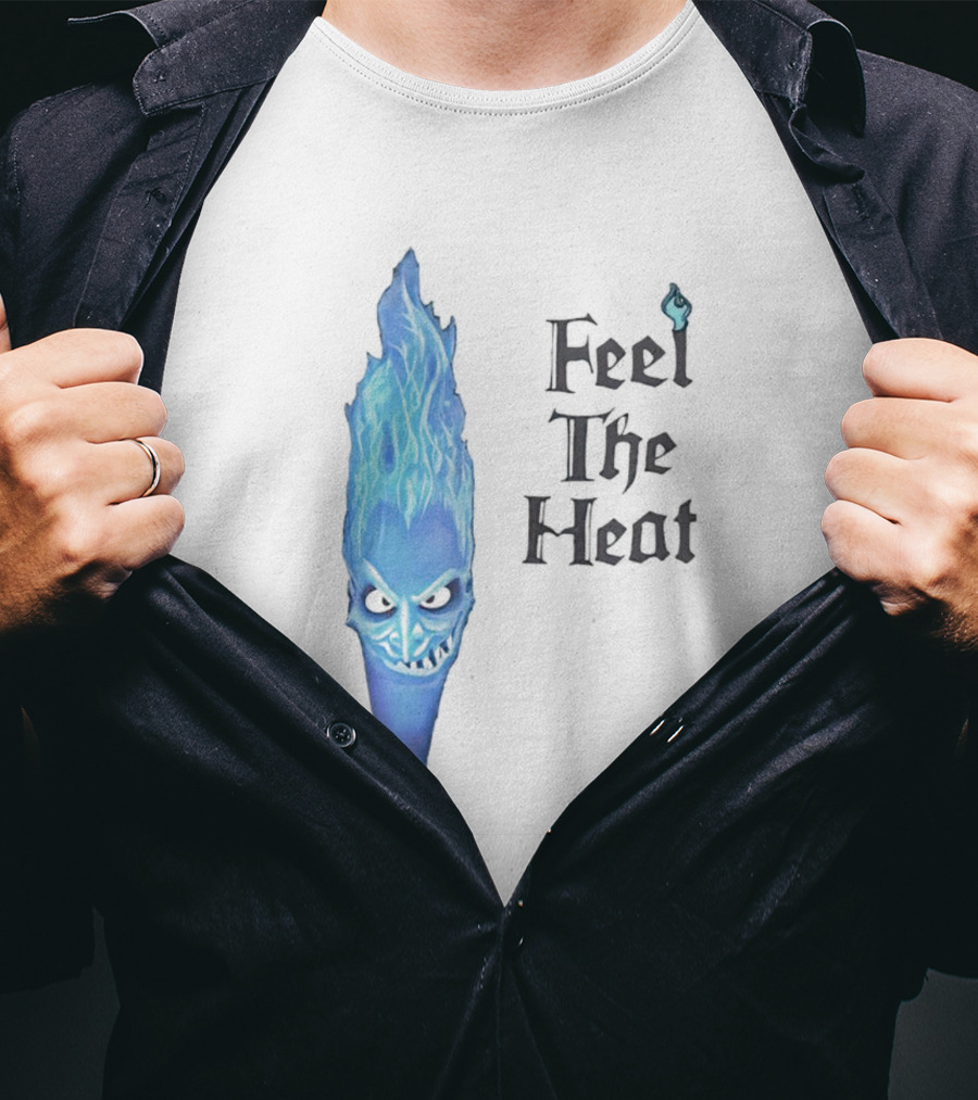 Hades Feel The Heat Blue Flame Head T-Shirt