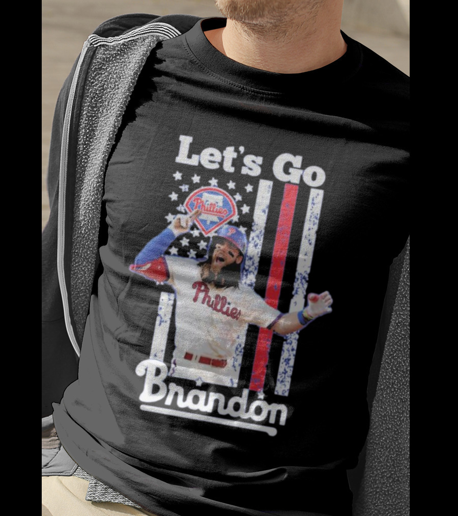 Let's Go Brandon Philadelphia Phillies American Flag T-Shirt