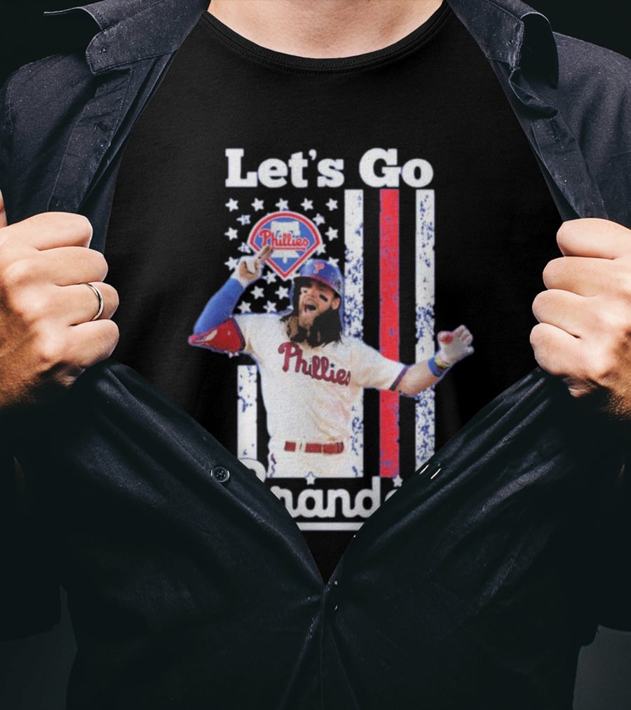 Let's Go Brandon Philadelphia Phillies American Flag T-Shirt