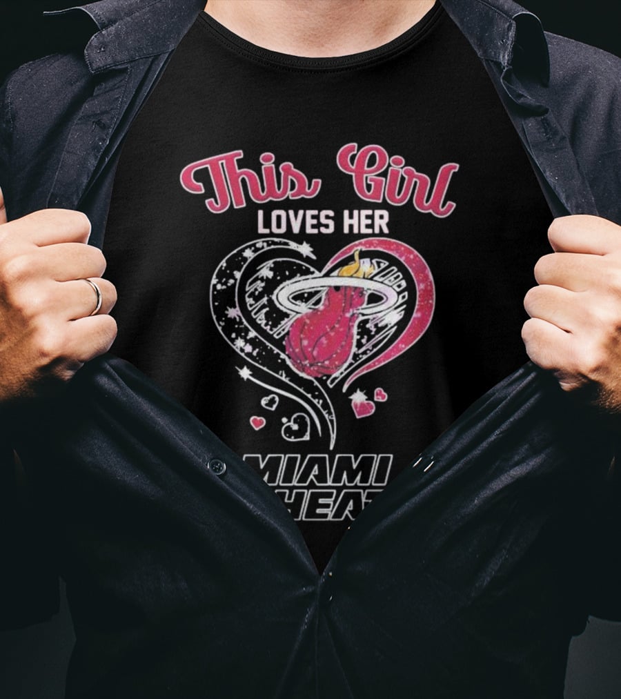 This Girl Loves Her Miami Heat Heart T-Shirt