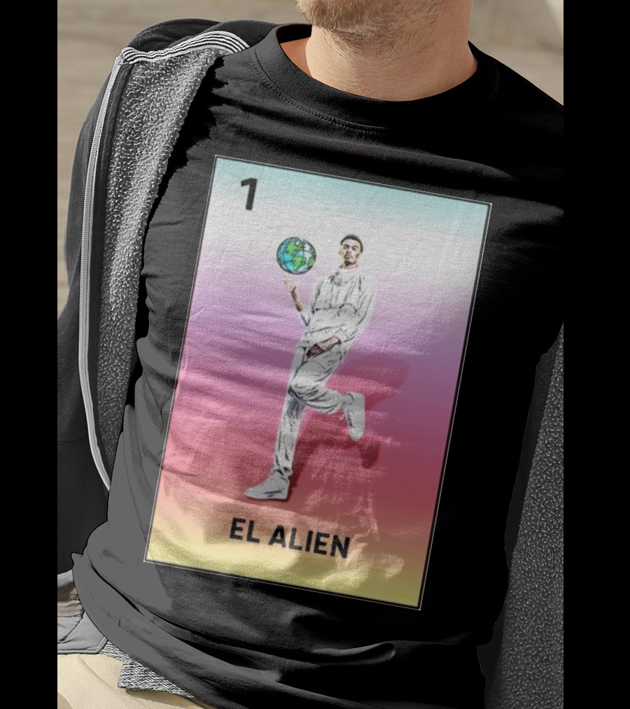1 El Alien Basketball Earth Ball T-Shirt