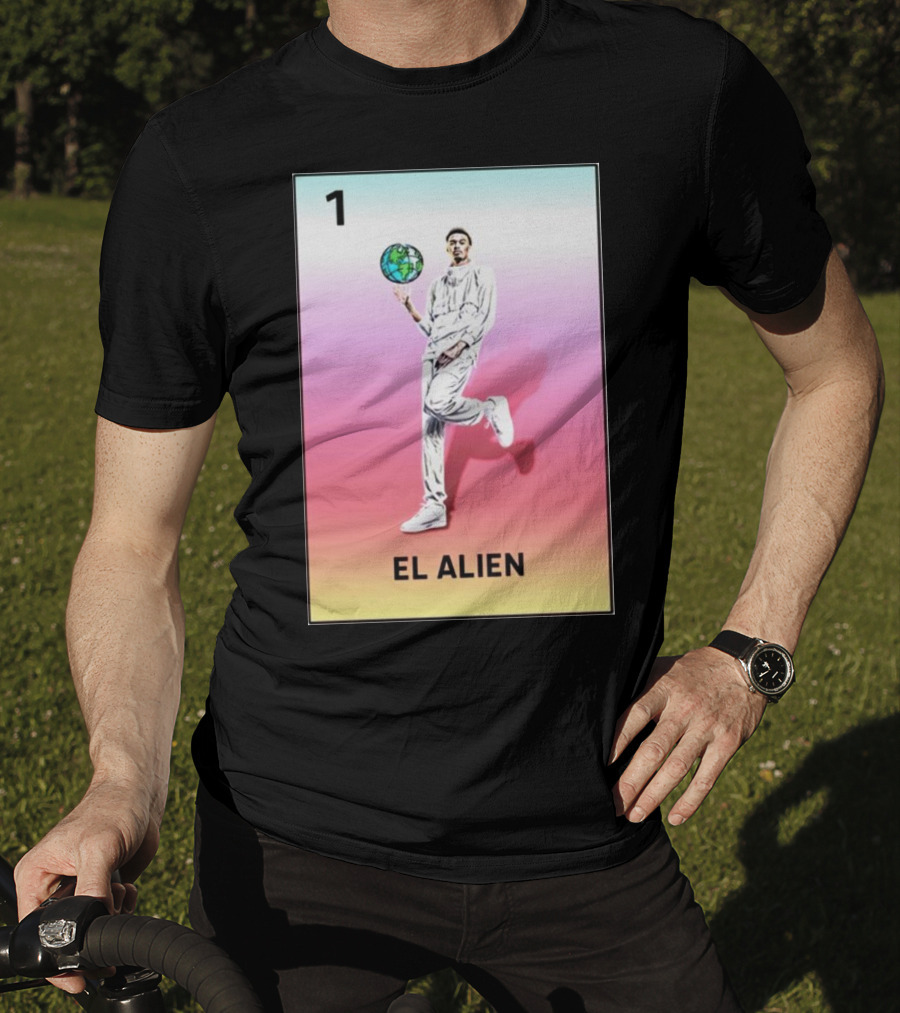 1 El Alien Basketball Earth Ball T-Shirt
