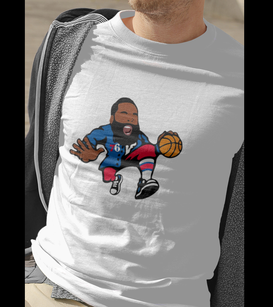 James Harden Cartoon 76 Basketball Philadelphia T-Shirt