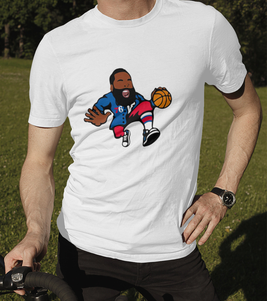 James Harden Cartoon 76 Basketball Philadelphia T-Shirt