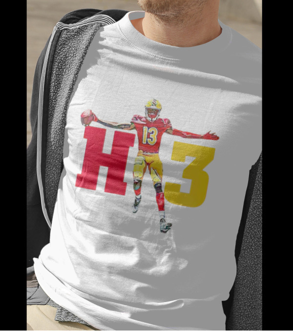 Maurice Alexander HT3 Football Player In Red And Yellow Uniform With Football T-Shirt