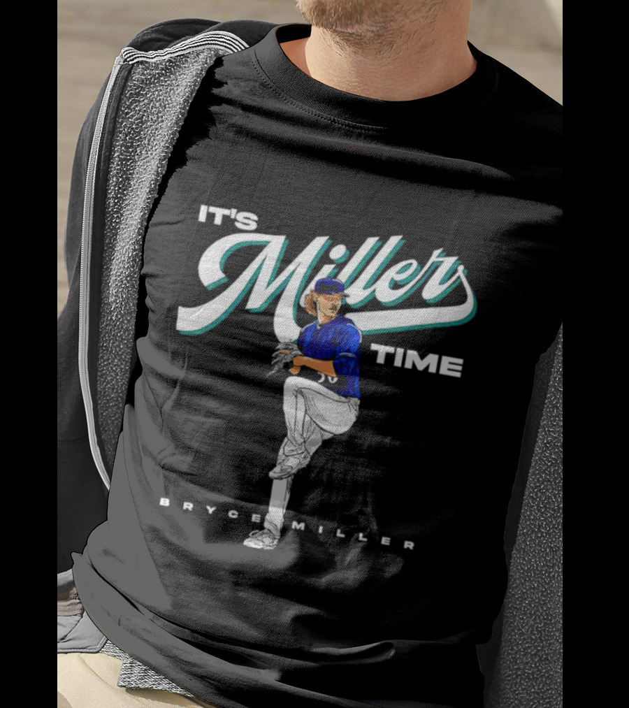 Bryce Miller It's Miller Time Baseball Pitcher T-Shirt