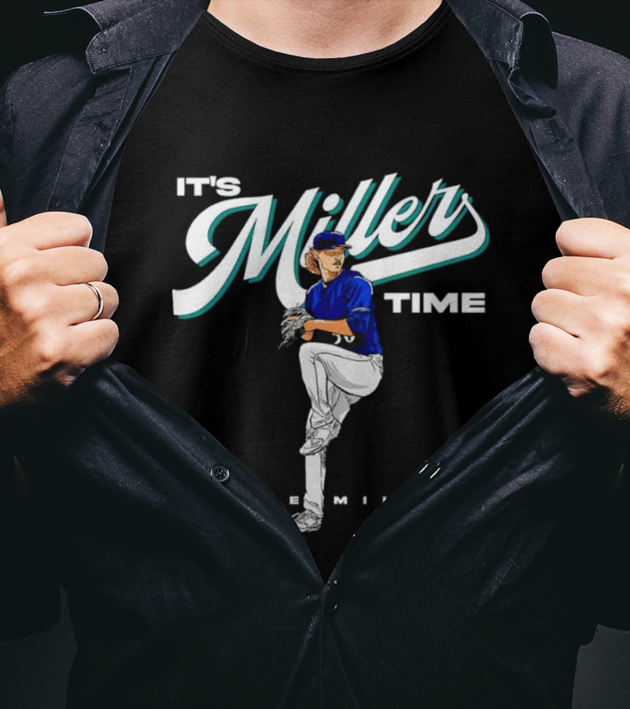 Bryce Miller It's Miller Time Baseball Pitcher T-Shirt